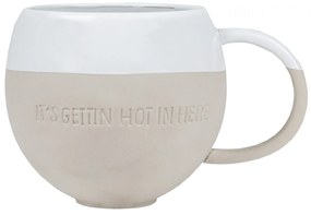 Cana de ceramica bej "IT´S GETTIN"