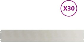 vidaXL Borduri de gazon 30 buc 15x103 cm Oțel inoxidabil