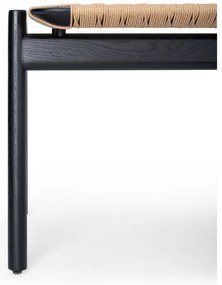 Bancă neagră/în culoare naturală Klupa – Gazzda