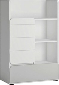 Comoda ALBI, alb, PAL laminat, 76x42x117 cm