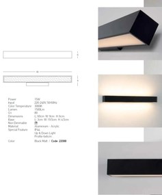 Aplica LED pentru baie ambientala design liniar Shanae