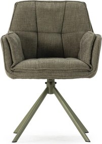 Set de scaune de sufragerie verde 2 buc. tapițat Keiko – Marckeric