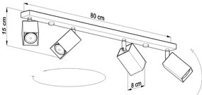 Plafonieră Sollux Toscana, alb