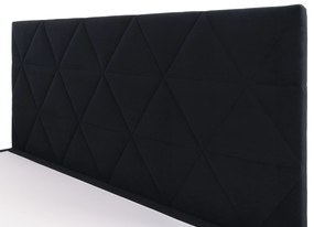 Pat matrimonial 160 cm Botones (negru) (cu somieră) (cu sp. depozitare). 1116777