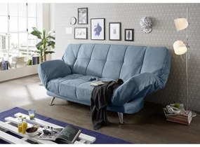 Canapea Extensibila Ikar, 3 Locuri, Lada Depozitare, Denim, 208 X 102 X 98 Cm
