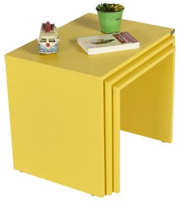Set 3buc. măsuțe cafea Losuku 2 (galben) . 1094307