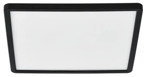 Plafoniera LED design silm IP54 baie Oja square 29 negru 3000-4000K 2015066103 NL