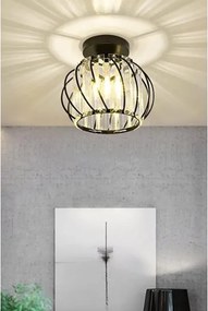 Plafonieră de tavan BELLA 1xE27/40W/230V, Ø 20 cm, neagră