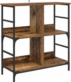 vidaXL Raft pentru cărți Lemn vechi 78.5 x 33 x 82 cm Lemn compozit