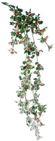 Ghirlanda curgatoare Craciun cu frunze inzapezite ILEX, 70cm