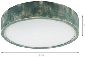 Brilagi - Plafonieră PINO, 2x E27/15W/230V, lemn de pin/verde, Ø 37,5 cm