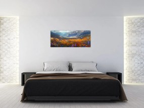 Tablou - Peisaj montan pictat II. (120x50 cm)