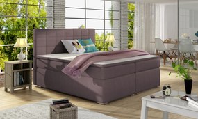 Pat matrimonial Boxspring 160 cm Abbie (roz) (cu saltele). 1027421