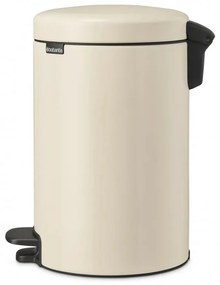 Cos de gunoi cu pedala Brabantia NewIcon 1005531, 12 L, Inchidere lina, Baza antiderapanta, Bej