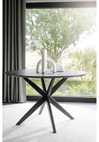 Masă de dining rotundă cu blat cu aspect de lemn de stejar 120x120 cm Calverton - Rowico