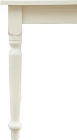 Masa fixa, L 70 70 H78 cm, culoare alb antic, Lemn Masiv