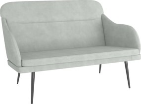 vidaXL Bancă, gri deschis, 110x76x80 cm, catifea