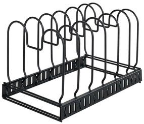 WENKO 53149100 - Suport pentru capace și tigăi, 18 x 18 cm, negru