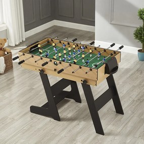 Masă de joc 4 în 1 pentru foosball, ping-pong, biliard și curling bowling