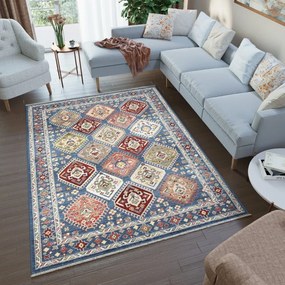 Covor de epocă de designer în albastru Lăţime: 120 cm | Lungime: 170 cm