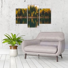 Tablou cu lac de pădure (90x60 cm)