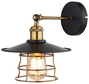 Aplica de perete design clasic Viejo negru mat, cupru