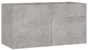 Dulap cu chiuveta incorporata, gri beton, PAL Gri beton, 90 x 38.5 x 46 cm