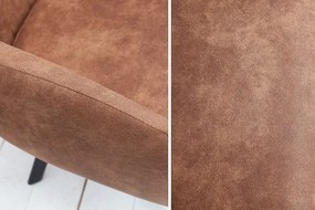 Neînvins Scaun de design Lucca vintage maro