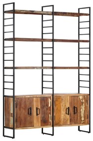 vidaXL Bibliotecă cu 4 niveluri, 124 x 30 x 180 cm lemn masiv reciclat