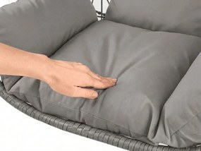 Scaun suspendat gri KOKON fara suport, perna deschisa