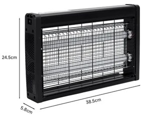 Brilagi - Capcană electrică pentru insecte 2 x UV / 10 W / 230 V, 60 m², neagră