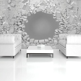 Fototapet - 3D - explozie peretelui din cărămizi (152,5x104 cm), în 8 de alte dimensiuni noi