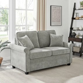 Canapea cu două locuri ASB-4170 GREY2, manșetă,gri