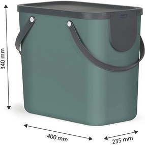 Coș de gunoi pentru deșeuri sortate din plastic reciclat 25 L Albula - Rotho