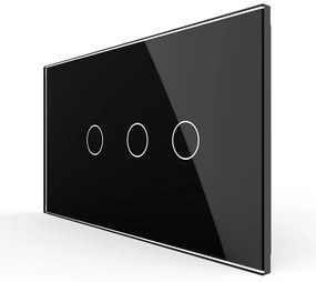 Intrerupator Simplu + Dublu cu Touch LIVOLO cu Rama Din Sticla, Standard Italian, 4M
