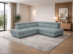 Coltar extensibil sufragerie REGAL, sezlong dreapta, stofa turcoaz - R