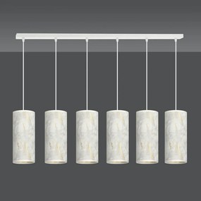 Lustra cu pendule design elegant KARLI 6 alba