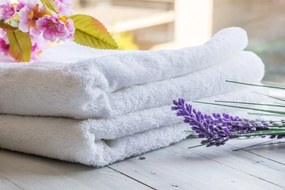 Set 2 Prosoape, Hotel Line, Bedora, 70x140 cm, 100% Bumbac Cardat, 500 g/mp, Alb