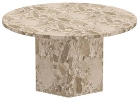 Măsuță de cafea maro deschis rotundă din marmură ø 80 cm Naxos – Actona