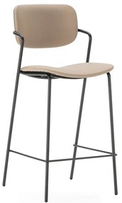 Scaune de bar bej 2 buc. (înălțime șezut 68 cm) Maika – Marckeric