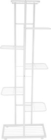 Etajera BAMIR TIP 2, alb, metal, 43x22x126 cm