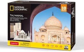 PUZZLE 3D + BROSURA - TAJ MAHAL 87 PIESE - CUBICFUN (CUDS0981H)