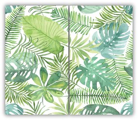 Tocator din sticla frunze tropicale