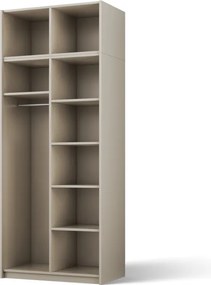 Dulap Alera II with top extension – Hinged – cu oglindă – 100x58x250 cm – Cașmir – Alera II with top extension – Hinged Dulap – Varianta 2