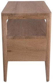 Noptiera natur, din lemn de stejar, cu sertar, L55 cm, Ernest