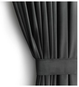 Draperie gri dimout (semi-opacă) din catifea 140x270 cm – Restilo