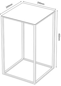 Suport de flori 40x24 cm negru