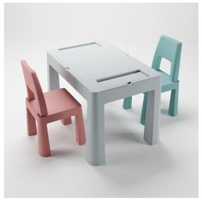 TEGA BABY - Set masă și scaune pentru copii, gri/roz/turcoaz