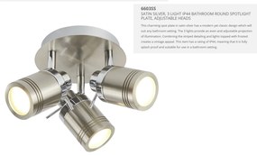 Plafoniera directionabila pentru baie IP44 Samson 3L 6603SS SRT