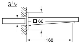 GROHE 13404003 - Sifon pentru cadă PLUS 168 mm, crom lucios